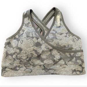 Gymshark Olive Camo Sports Bra